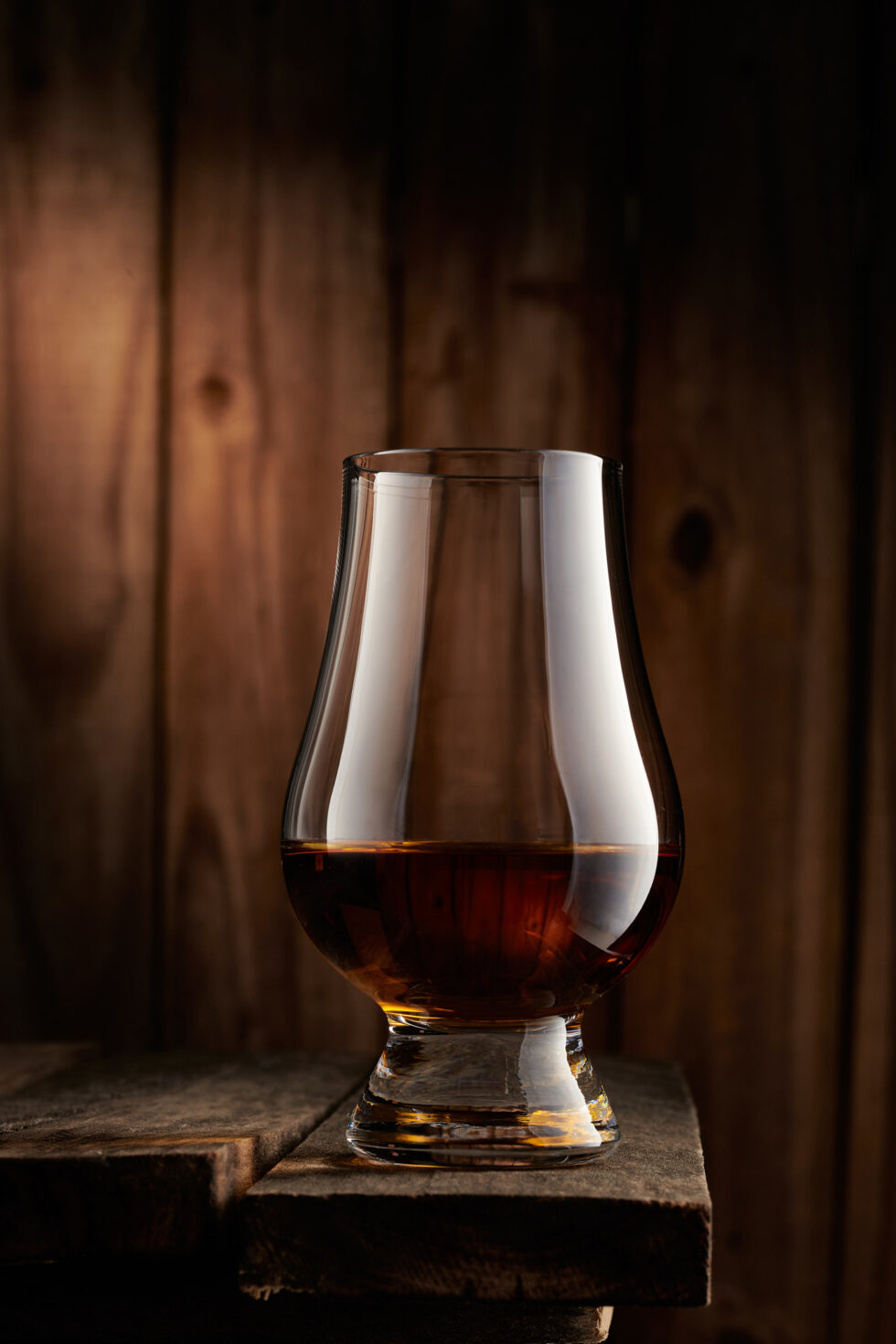 Product photography image of a galss of whisky from Great Wagon Road Distilling Company
